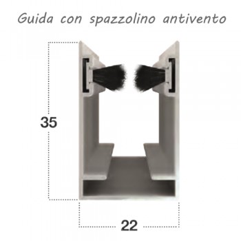 Zanzariera verticale antivento slim 32mm