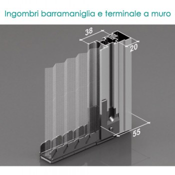 Zanzariera plissettata senza guida a terra 41mm