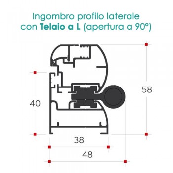 Zanzariera per porta finestra battente magnetica