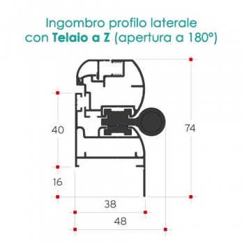 Zanzariera per porta finestra battente magnetica