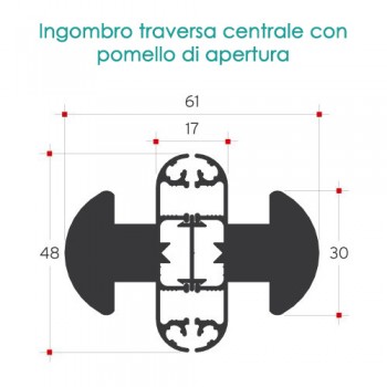 Zanzariera a porta battente 2 ante