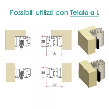 Zanzariera per porta finestra battente magnetica