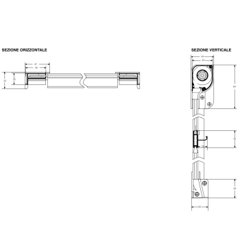  Zanzariera Laterale 2 ante orizzontali Zanzar Sistem