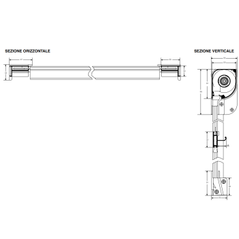  Zanzariera Laterale 2 ante orizzontali Zanzar Sistem