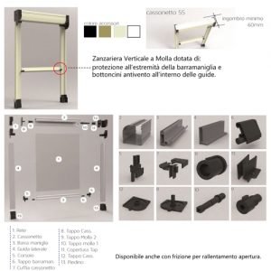 Zanzariera Verticale a molla