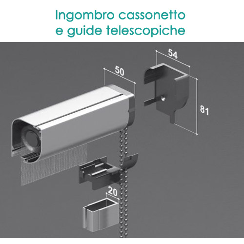 Zanzariera a Catenella con Guide Telescopiche