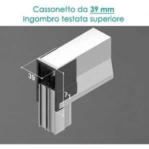 Zanzariera orizzontale - Binario Sottile - 1 ANTA